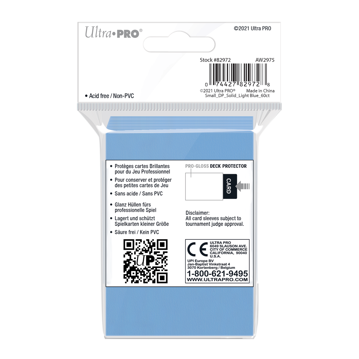 Ultra PRO: Small 60ct Sleeves - PRO-Gloss (Light Blue)