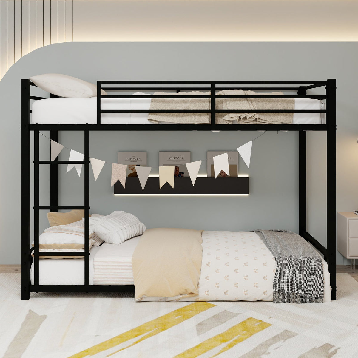 Metal Twin Over Twin Bunk Bed