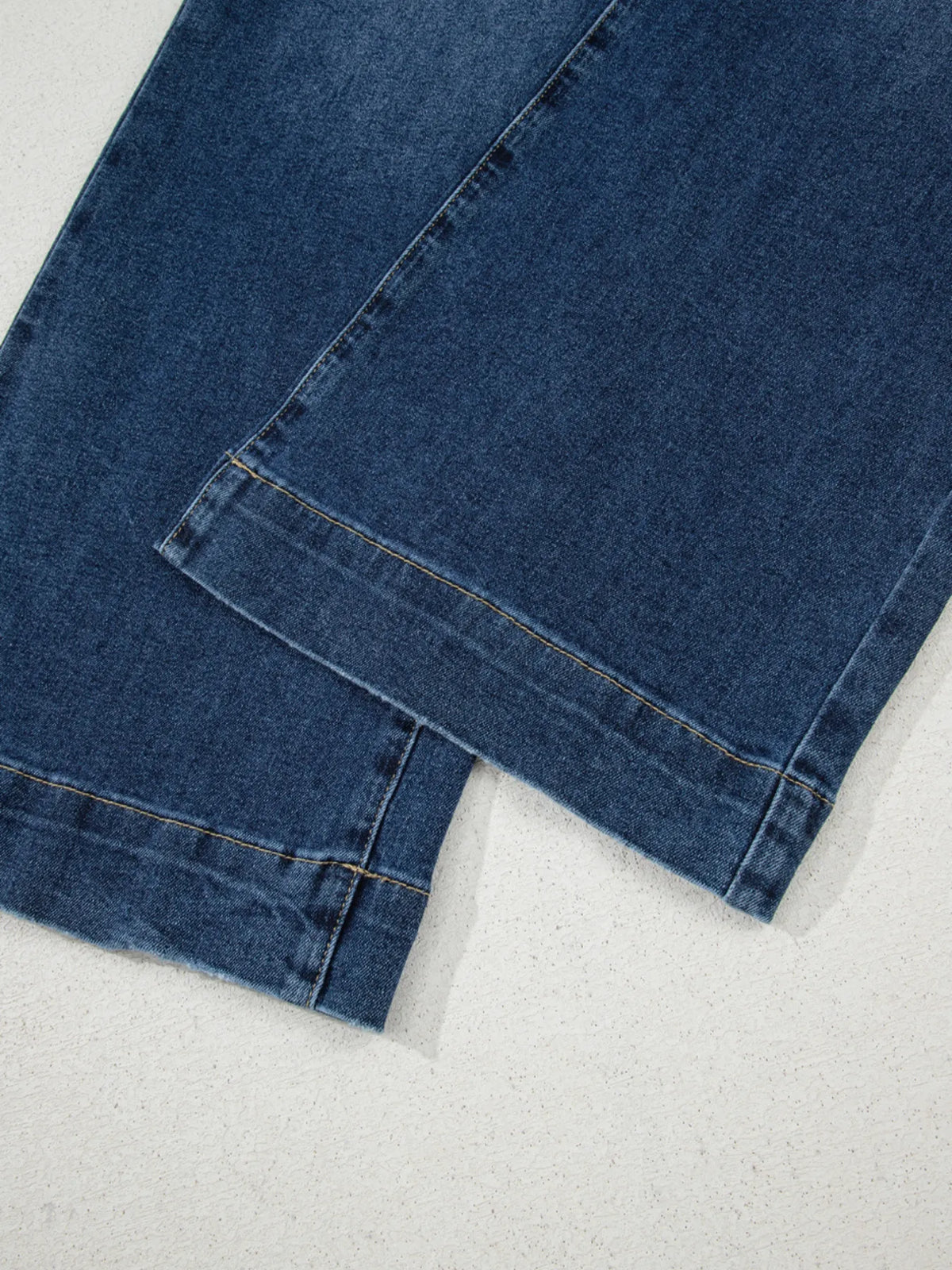 Cropped High Rise Wide Leg Jeans