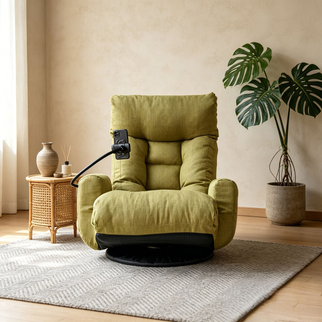 Adjustable Head and Waist Game Chair