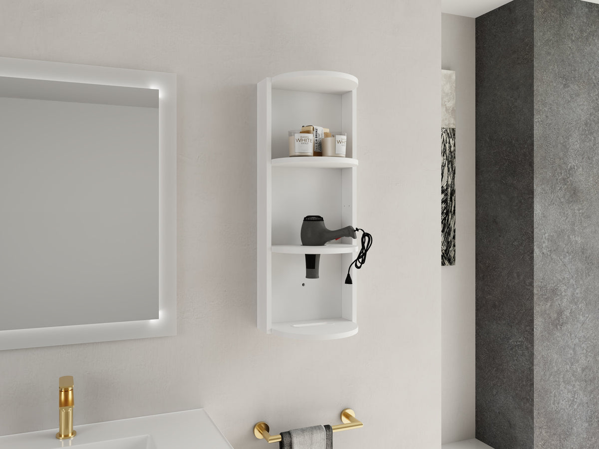 12" Bathroom Wall-Mounted Storage Rack