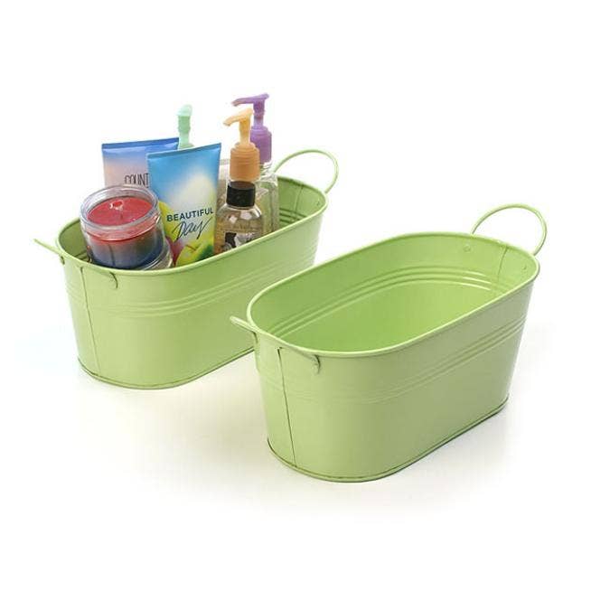 12 inch Tin Oval Tub- Multiple finishes