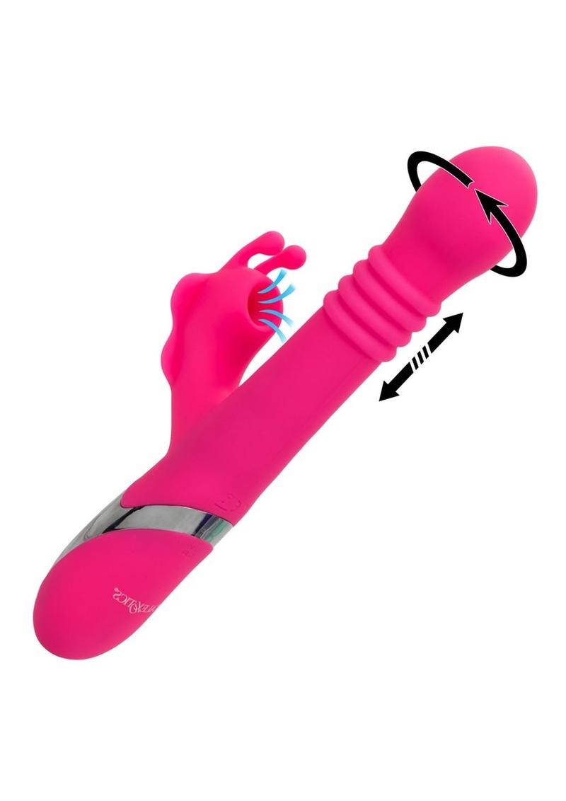 Kissing Butterfly Rotating Vibrator with Clitoral Stimulator