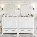 60" White Bathroom Vanity Set
