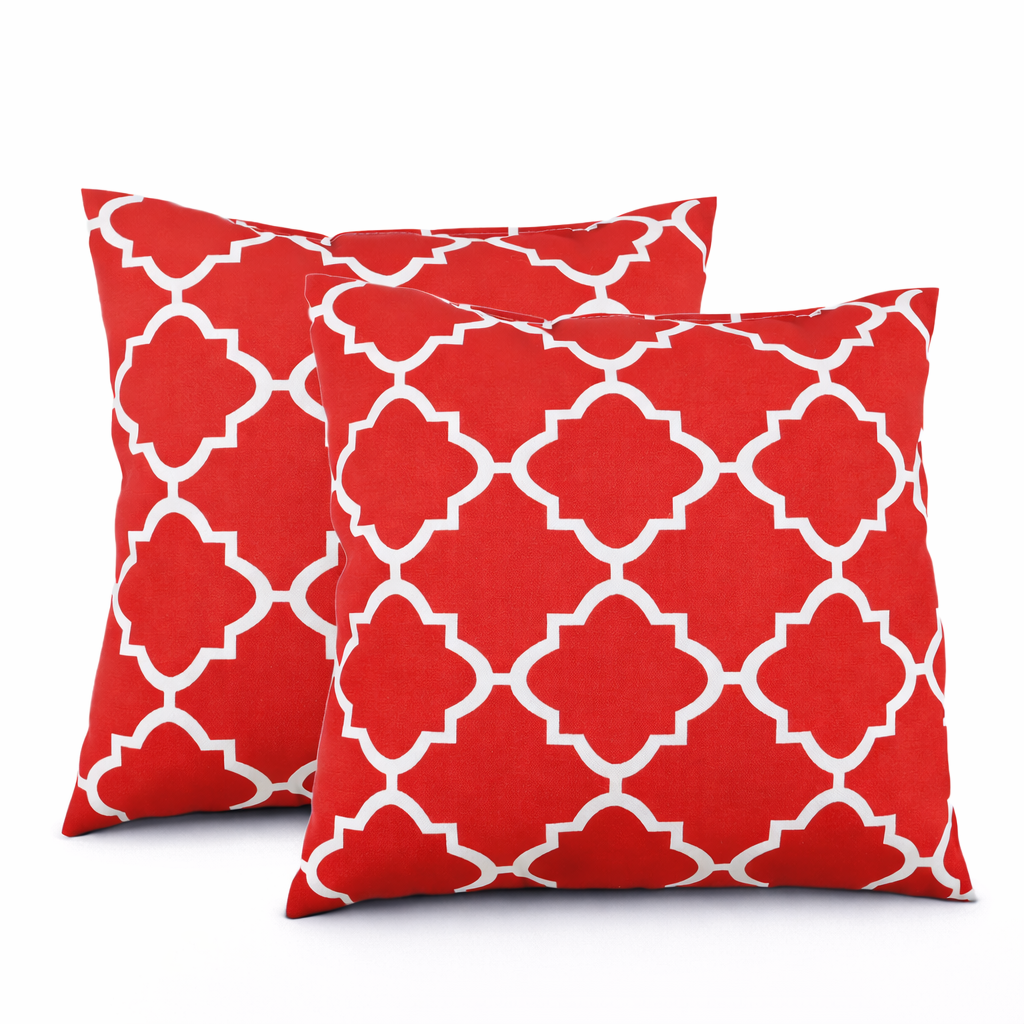 2 Pack Outdoor Throw Pillows, Waterproof & Fade-Resistant