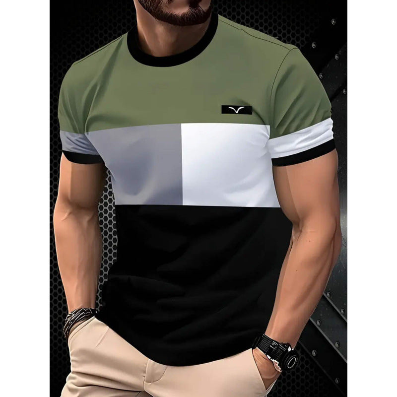 Men's Short-sleeved T-shirt Business Casual Series Digital 3D Printing
