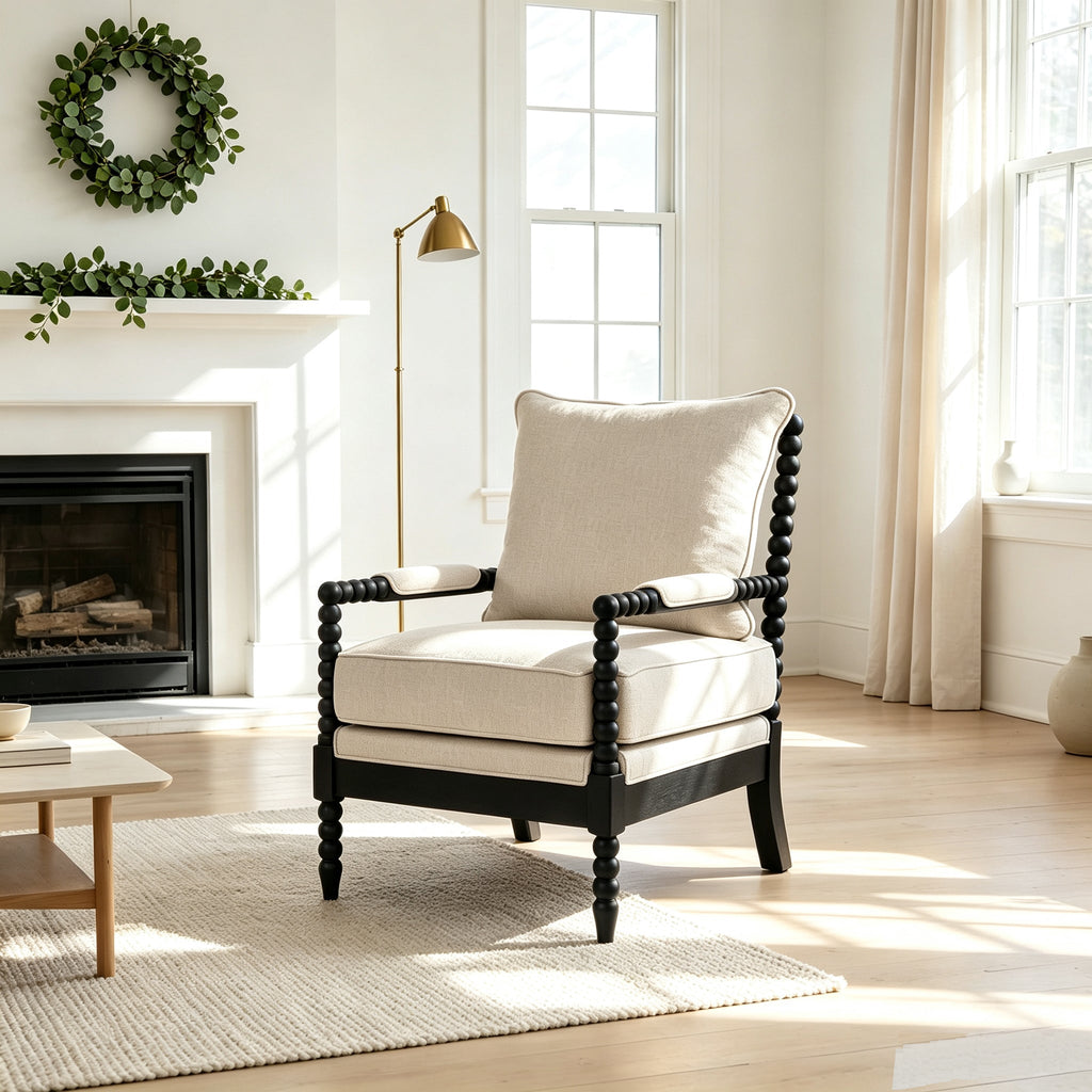 Rubber Wood Accent Chair