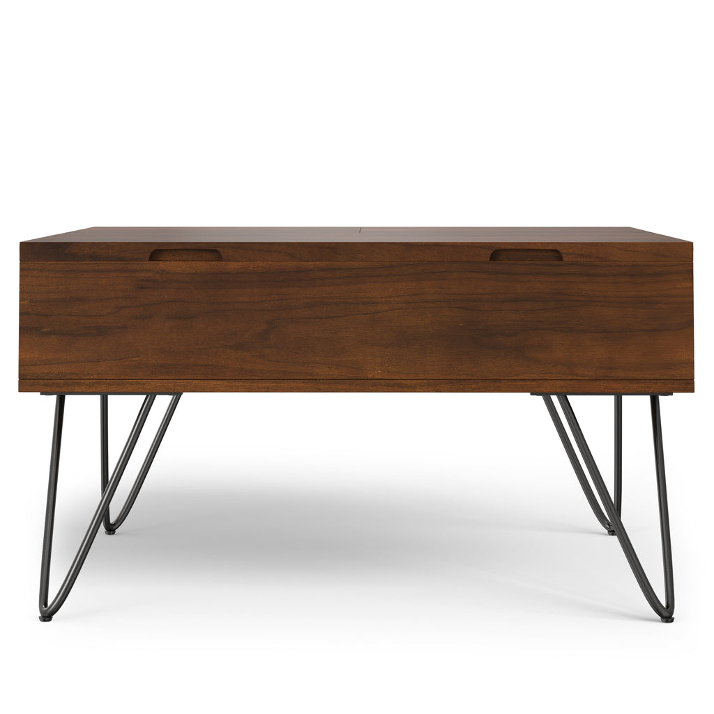 Hunter 32 Inch Wide Solid Wood Lift Top Square Coffee Table