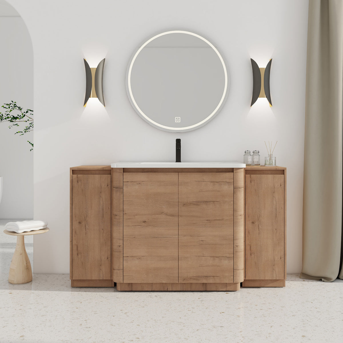 60'' Freestanding Bathroom Vanity With Storage
