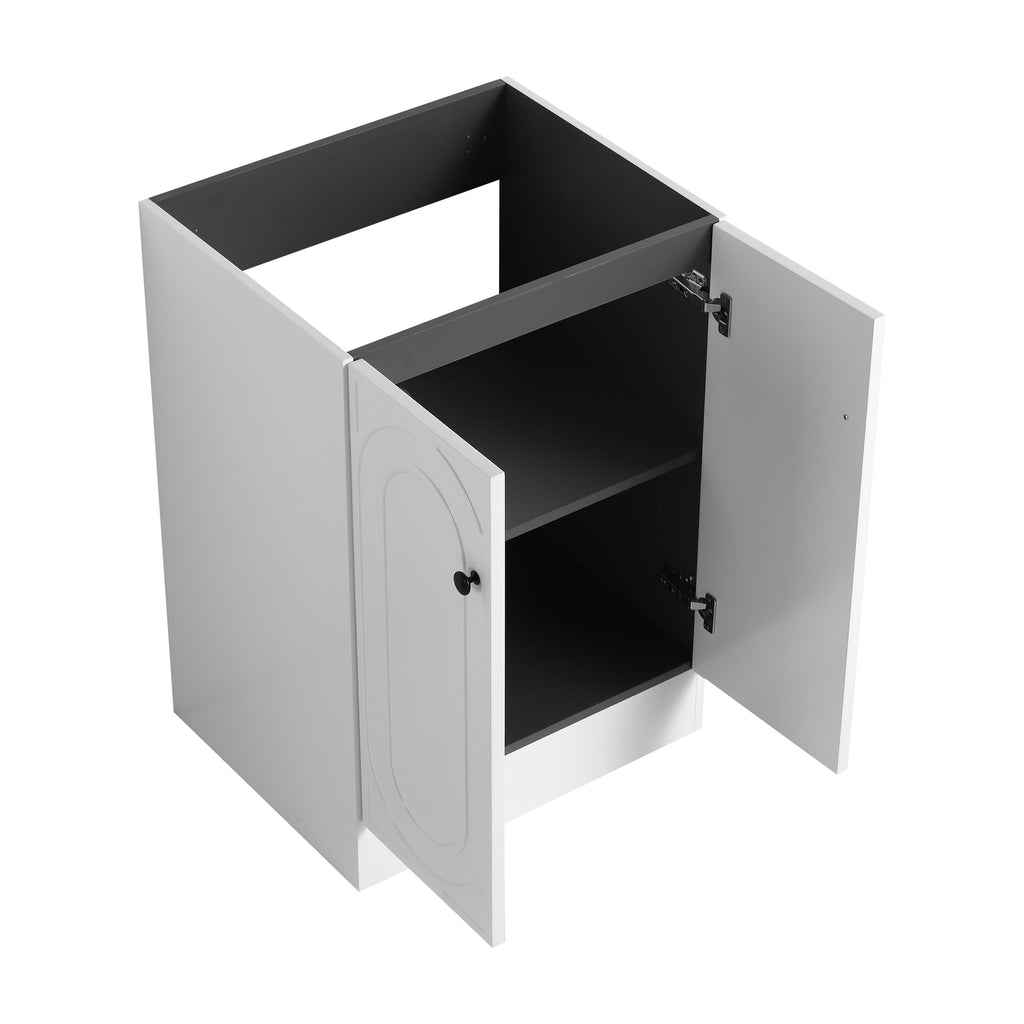 24" Freestanding Bathroom Vanity & 2 Soft-Close Cabinet Doors