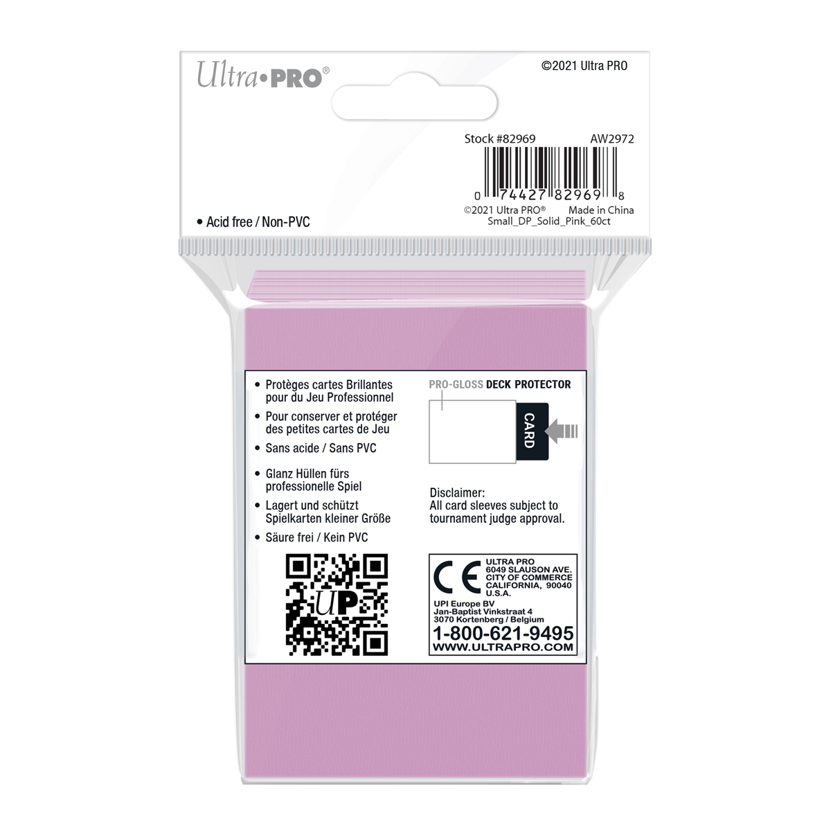 Ultra PRO: Small 60ct Sleeves - PRO-Gloss (Pink)