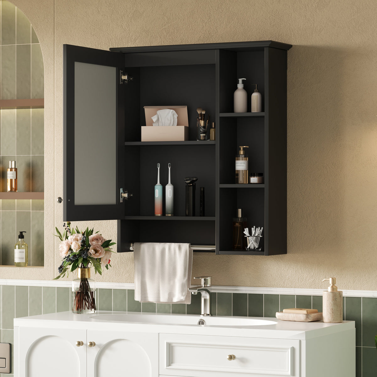3-in-1 Bathroom Mirror Cabinet