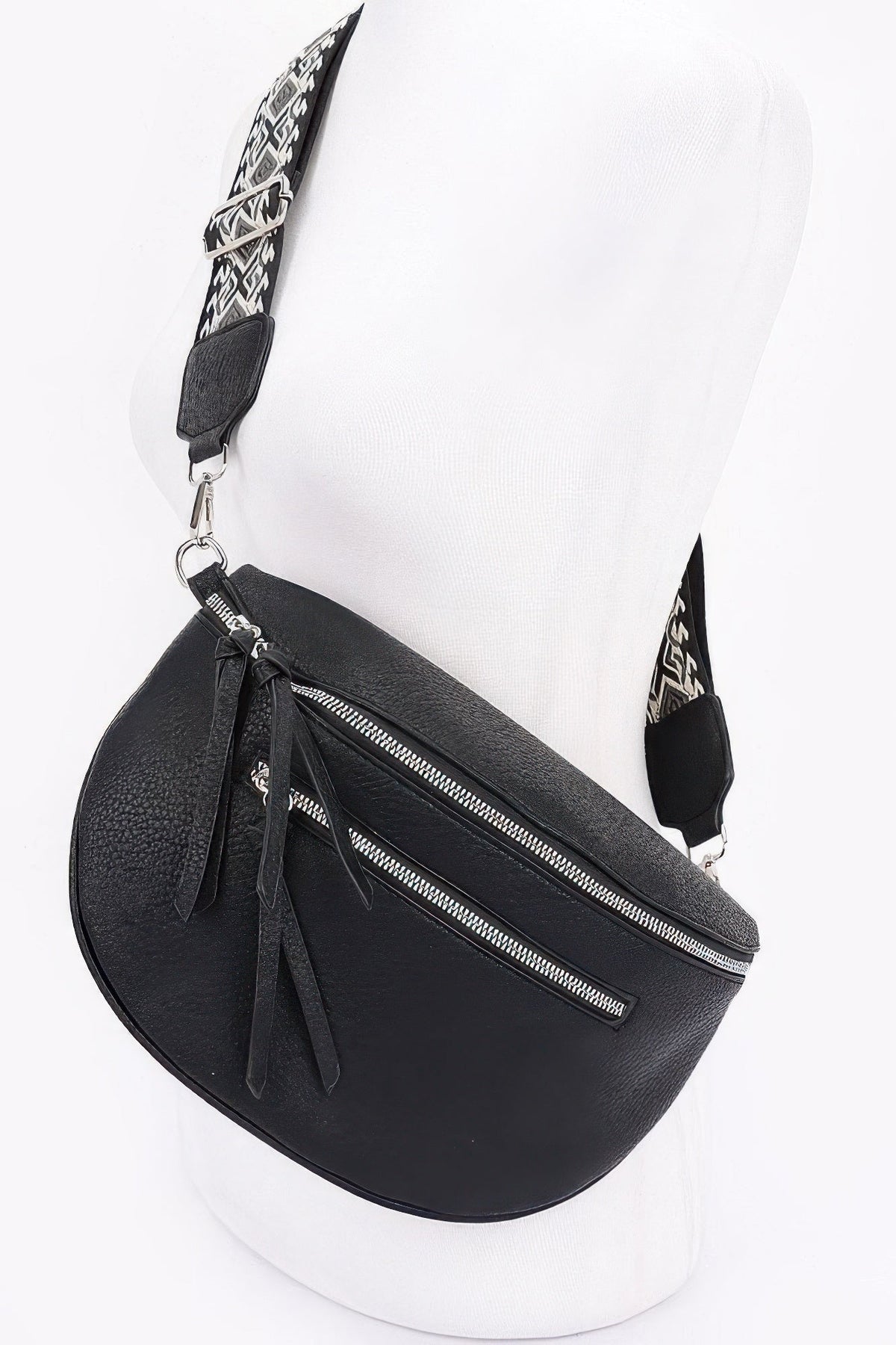 Faux Leather Crossbody Bag Belt