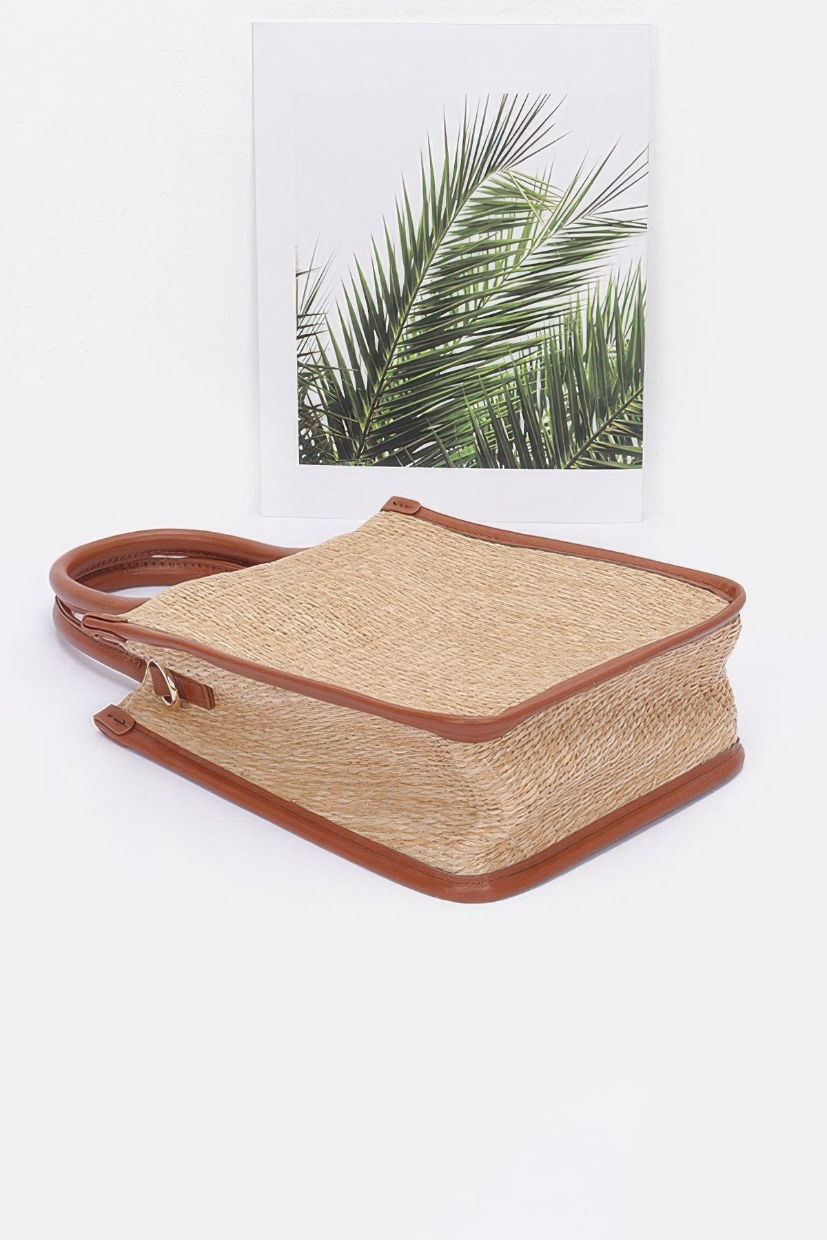 Faux Straw Tote Bag