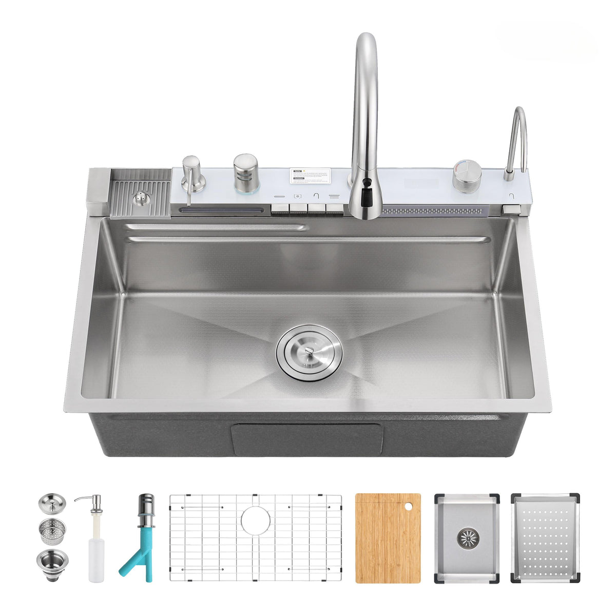 Pull-out Faucet Single Bowl Kitchen Sink