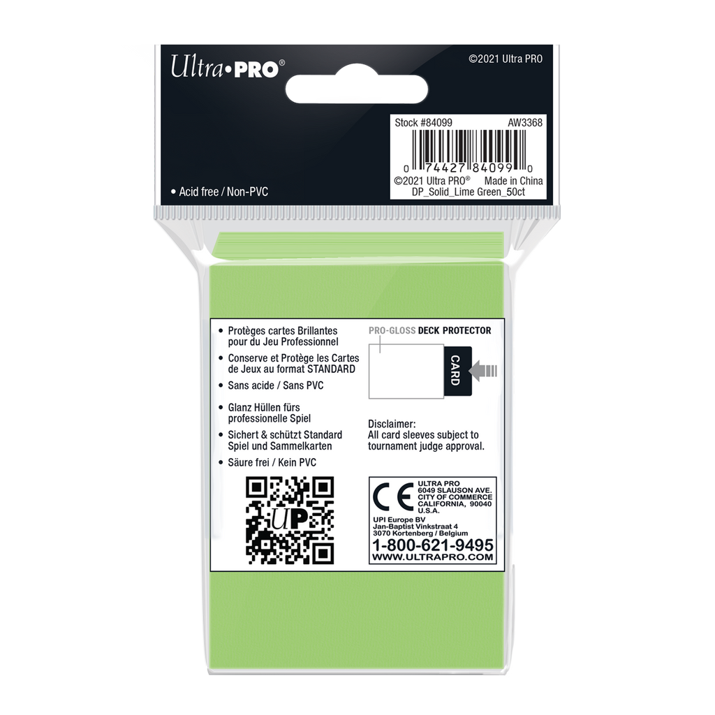 Ultra PRO: Standard 50ct Sleeves - PRO-Gloss (Lime Green)