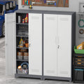 Gray Metal Lockers with Locking Doors