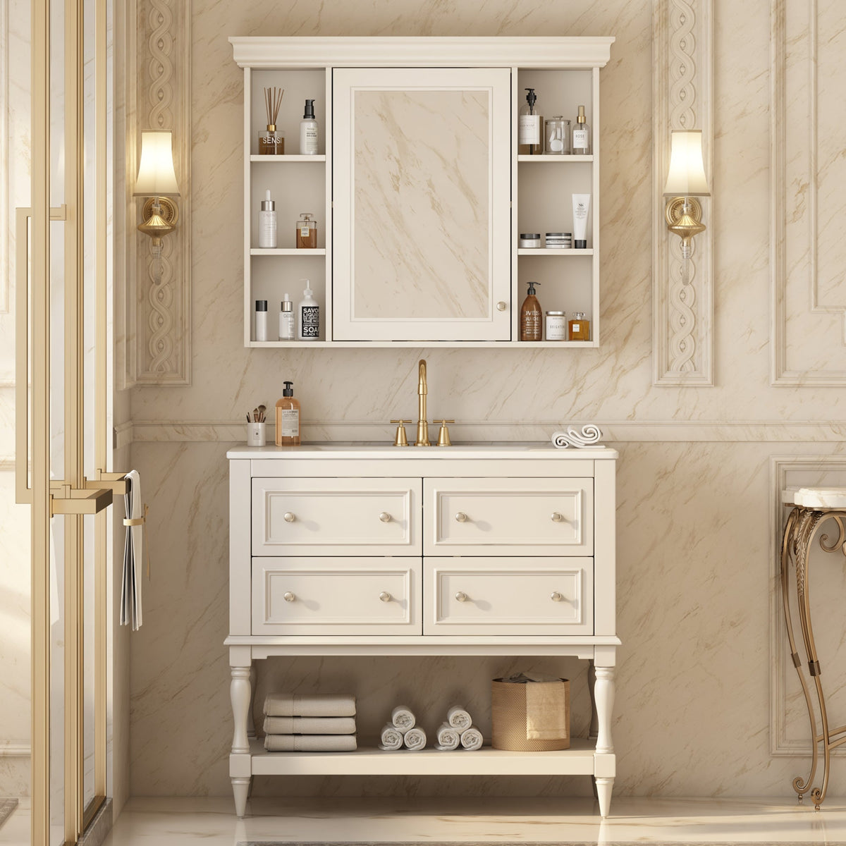 36'' Bathroom Vanity with Medicine Cabinet