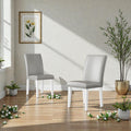 Upholstery Dining Chair Set - Silver and White