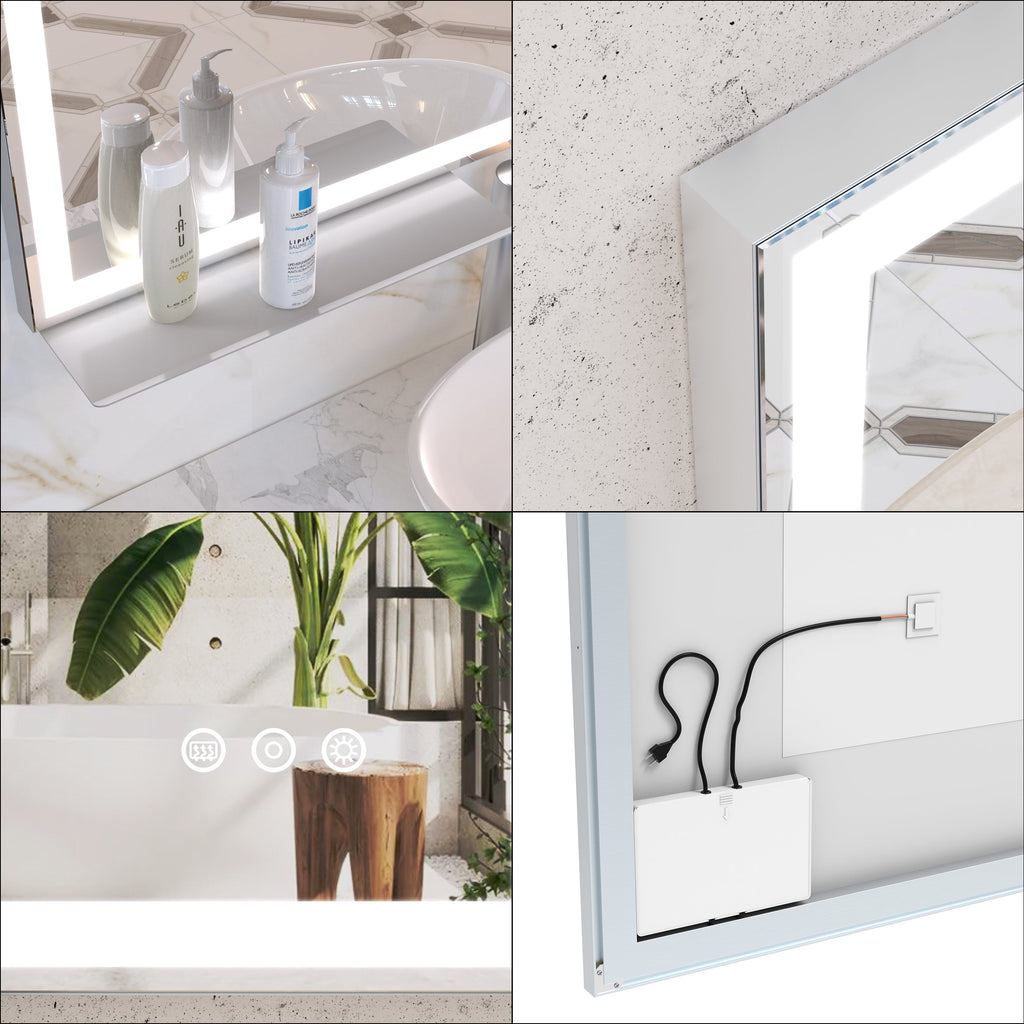 48x36 Inch LED Bathroom Vanity Mirror