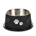 Flamingo Kena Deep Steel Pet Bowl for Long Ears Black 900ml