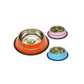 Flip Pet Striped Stainless Steel Pet Bowl for Food and Water 8 oz