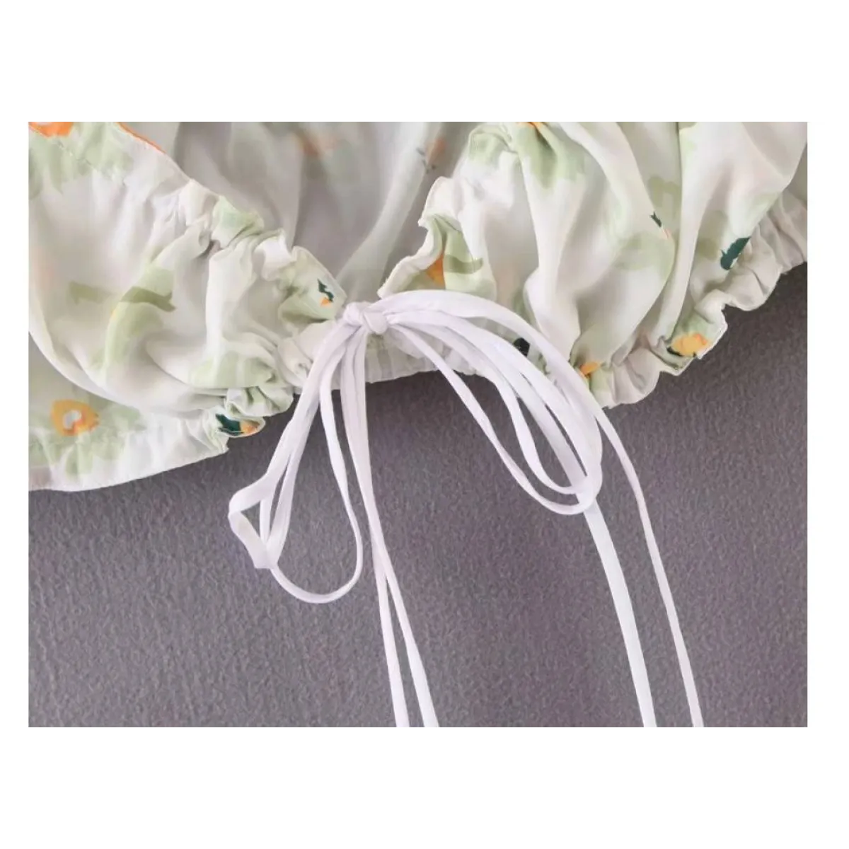 Women's Floral Printed Chiffon Crop Top