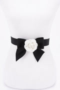 Flower on Ribbon Bow Elastic Belt