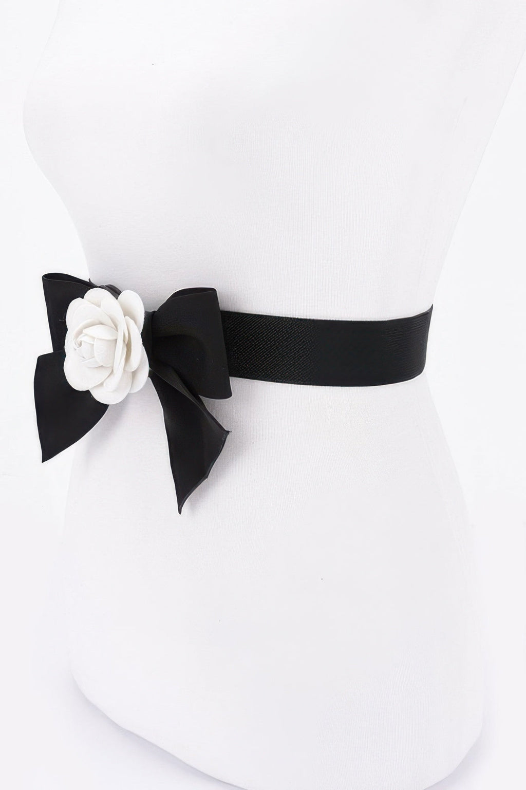 Flower on Ribbon Bow Elastic Belt