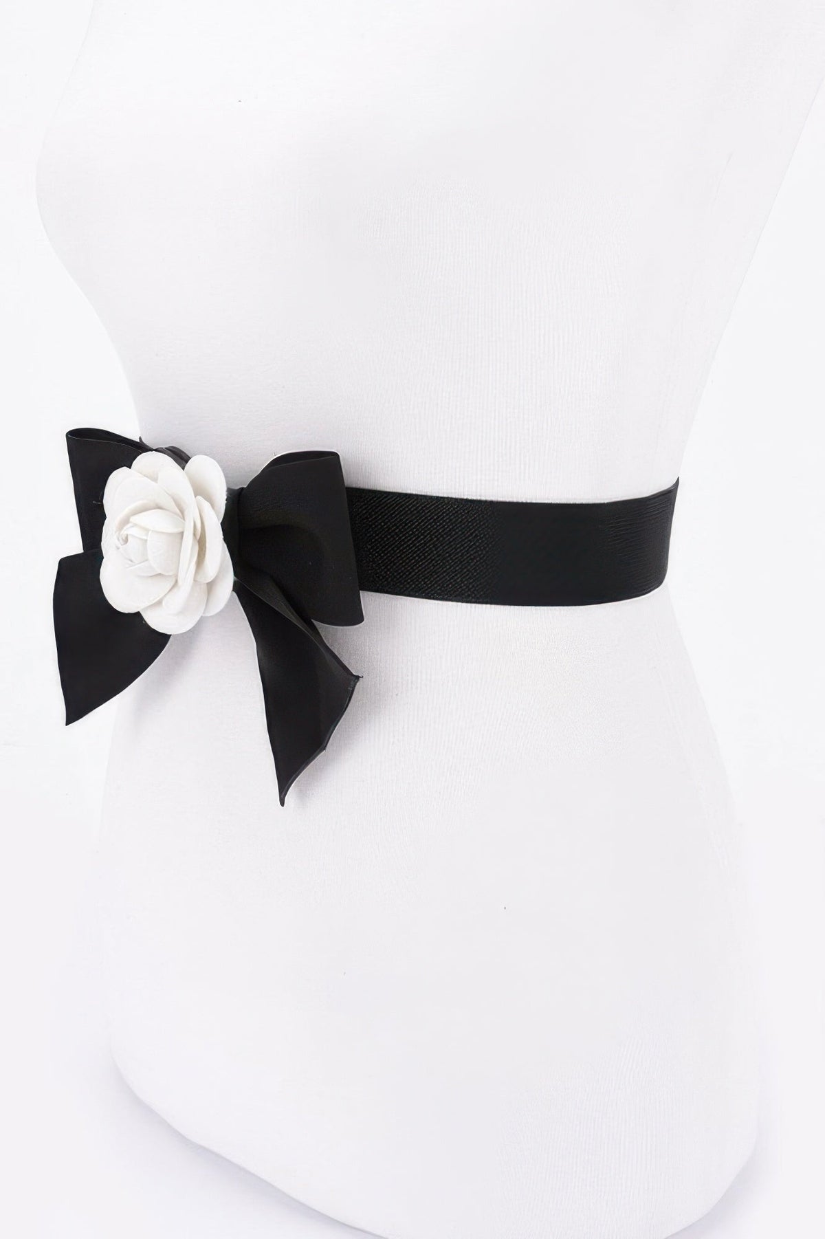 Flower on Ribbon Bow Elastic Belt