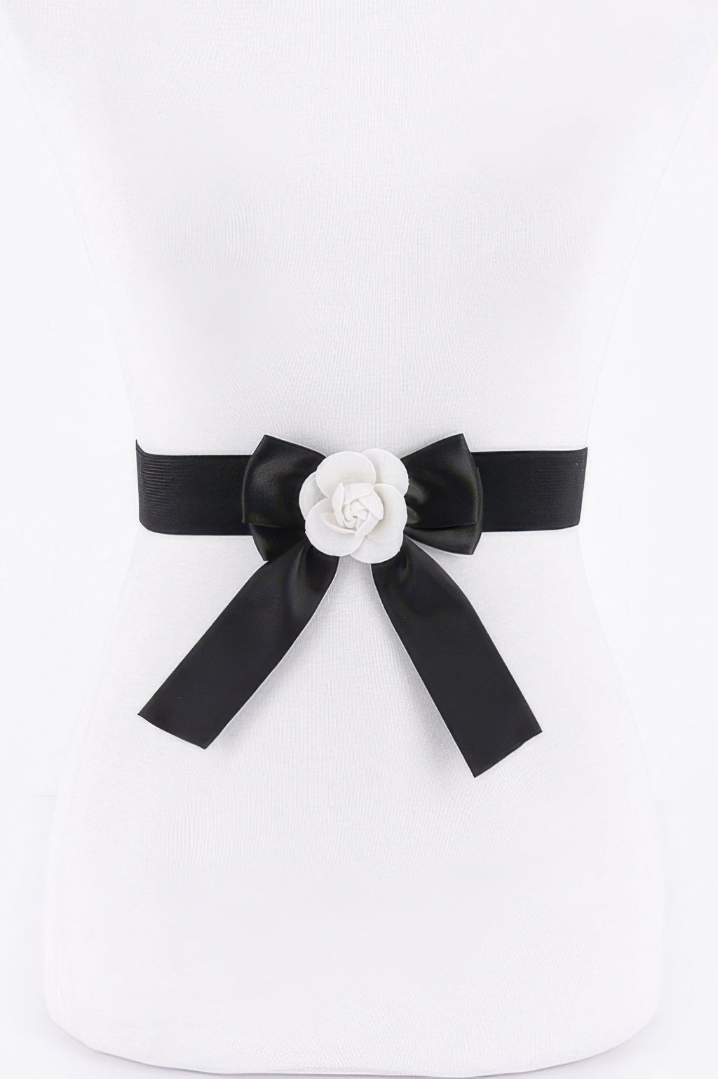 Flower Satin Ribbon Elastic Belt