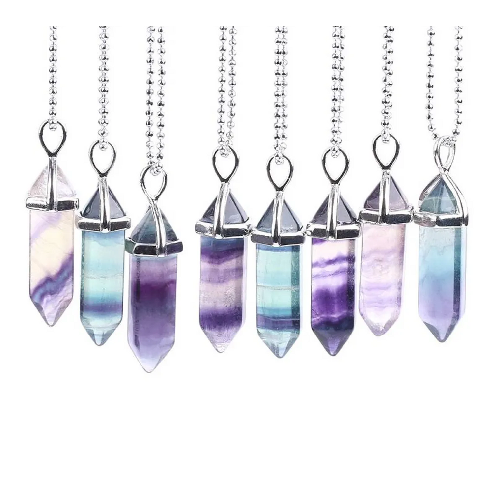 Colorful Fluorite Quartz Necklace