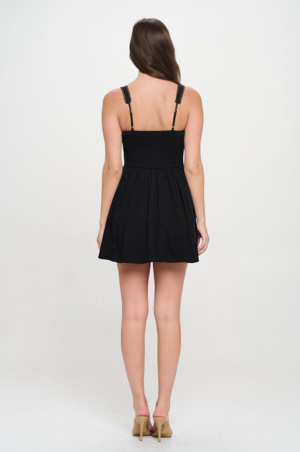 Front Ribbon Tie Bustier Dress