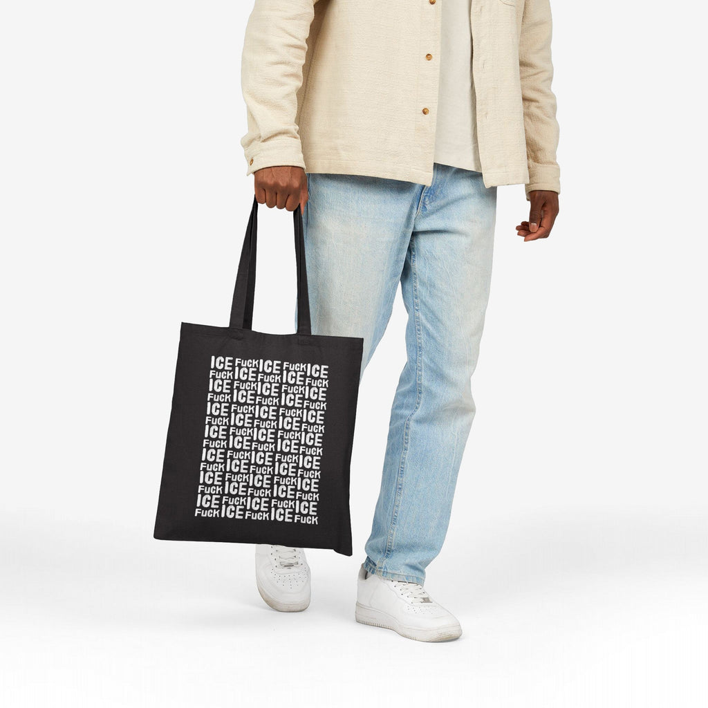 Fuck ICE Pattern Tote Bag