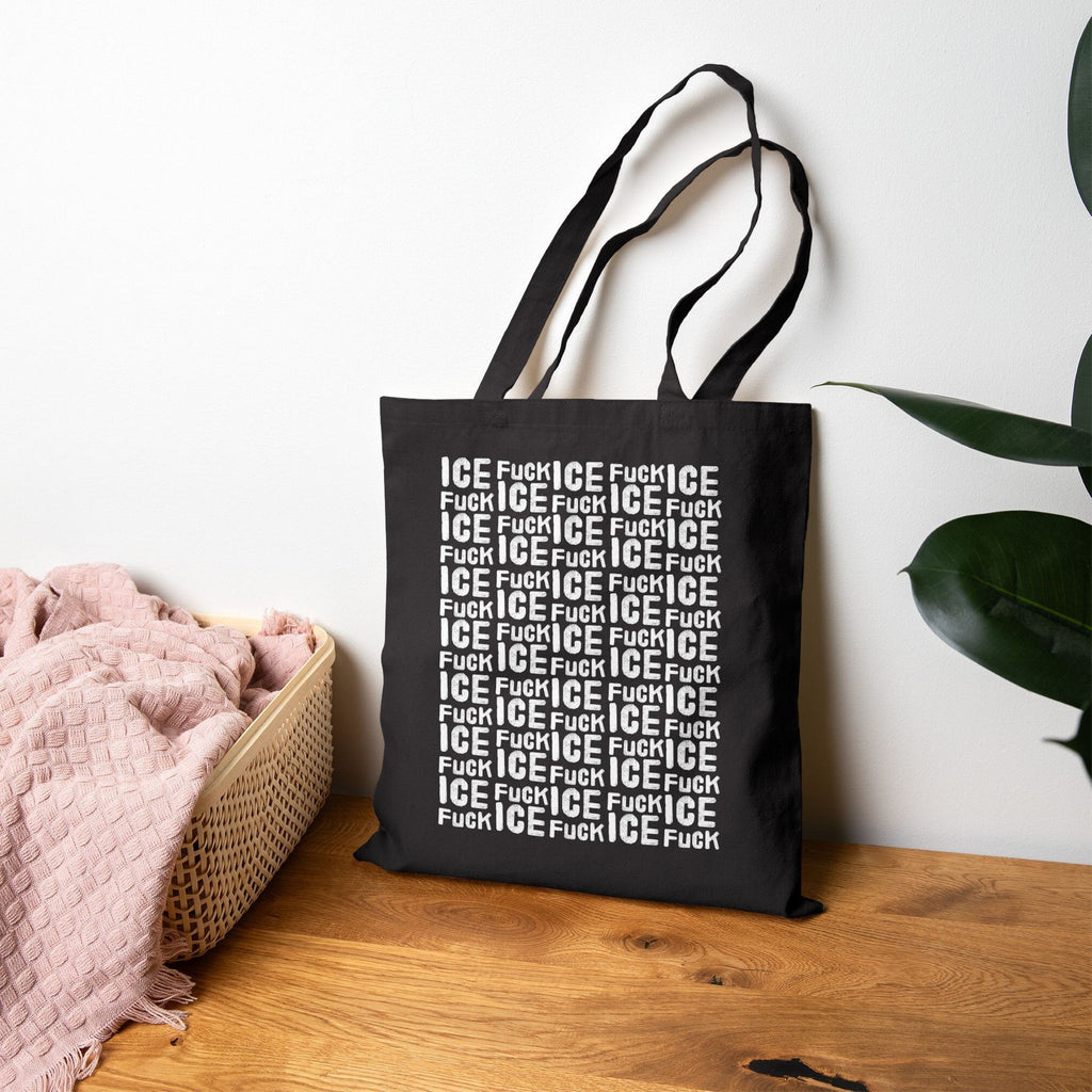 Fuck ICE Pattern Tote Bag