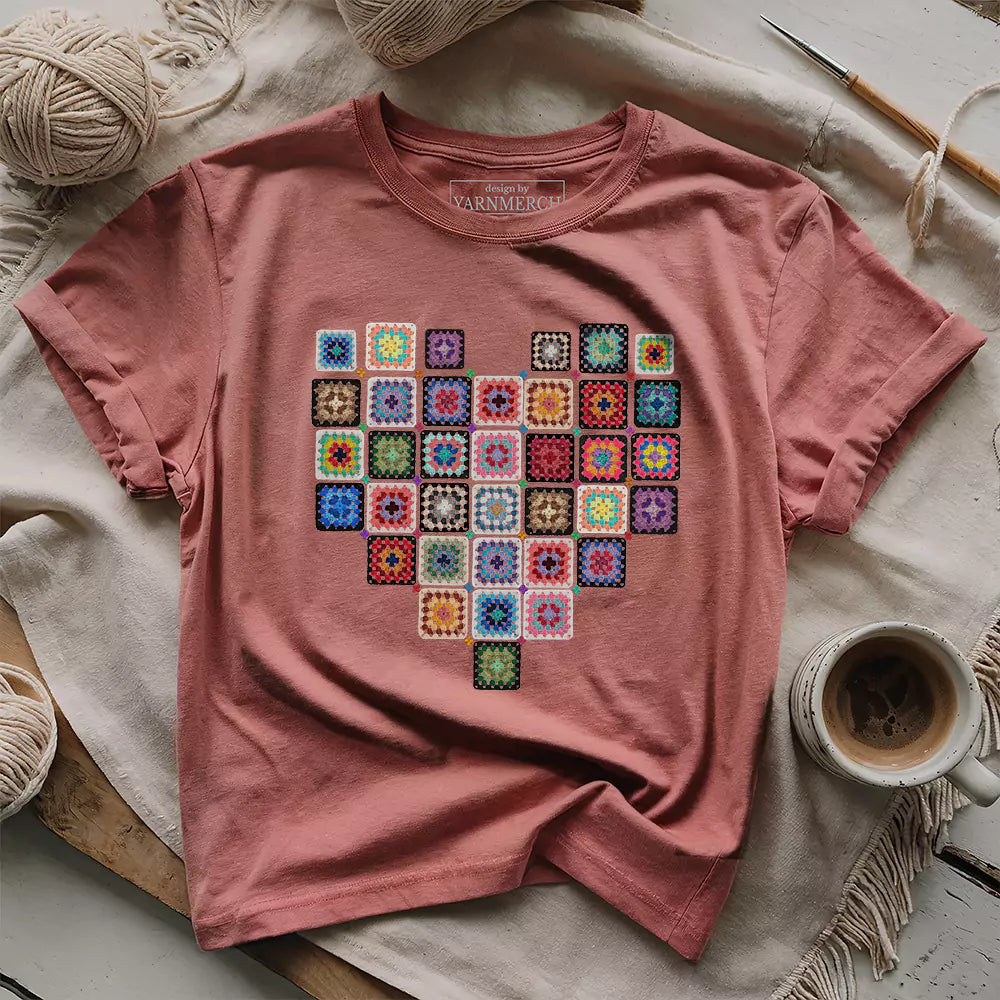 Granny Squares Heart T-shirt