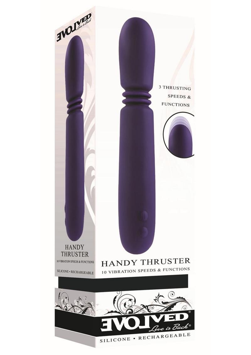 Handy Thruster Rechargeable Silicone Vibrator Purple