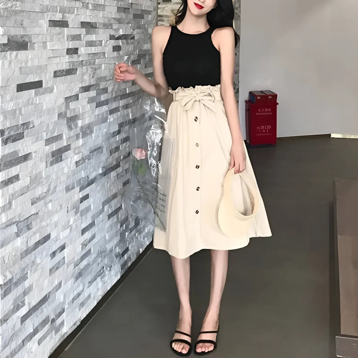 Elegant High Waist Pleated Skirts