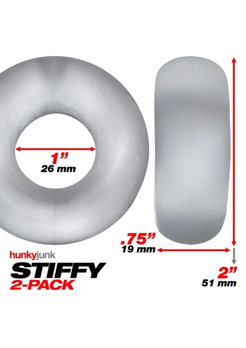 HunkyJunk Stiffy Bulge 2-Pack Silicone Cock Rings