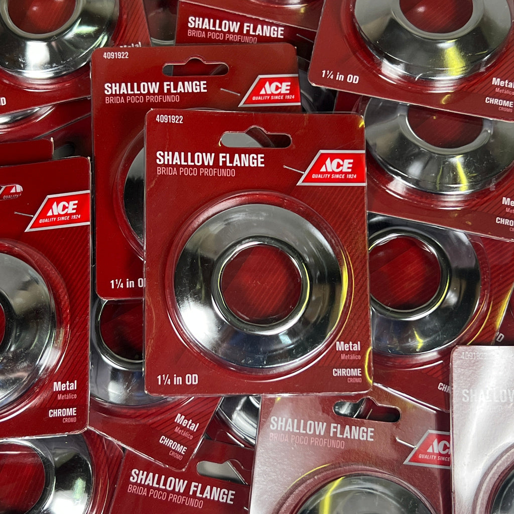 ACE 25-PACK of 1-1/4 in. Metal Shallow Flange Metal Chrome (New)
