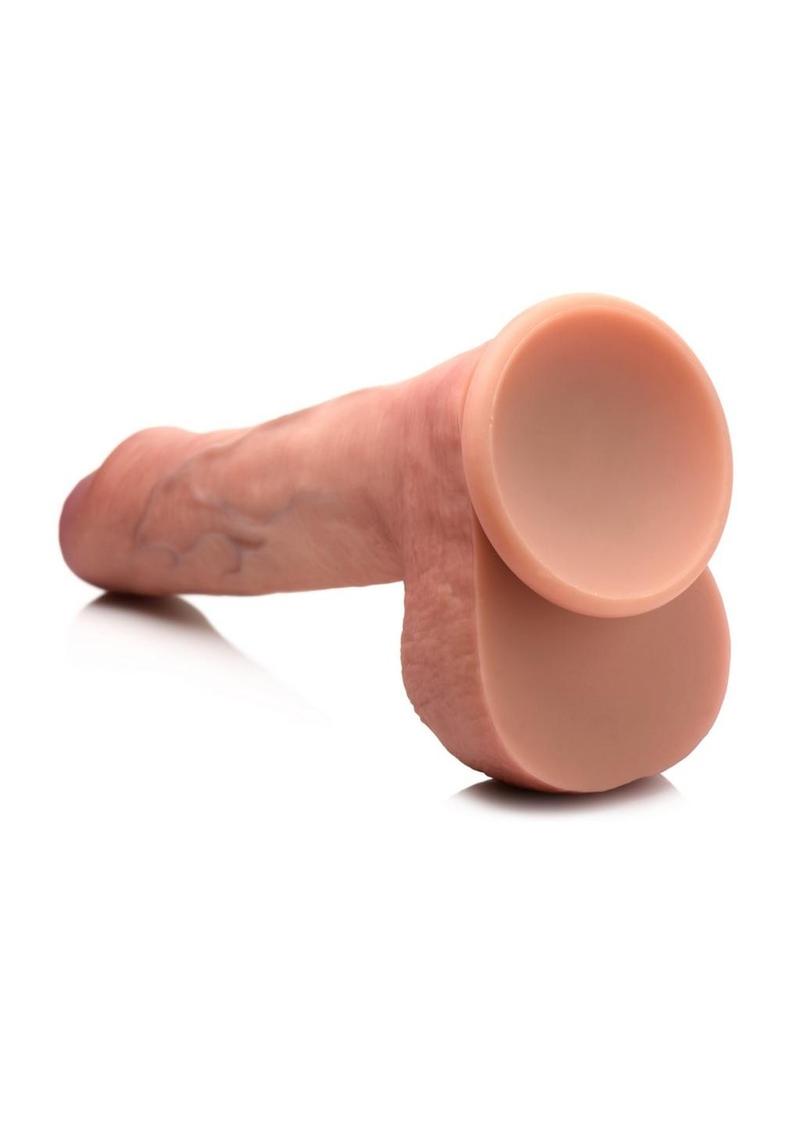 Jock Dual Density Uncut Silicone Dildo Caramel