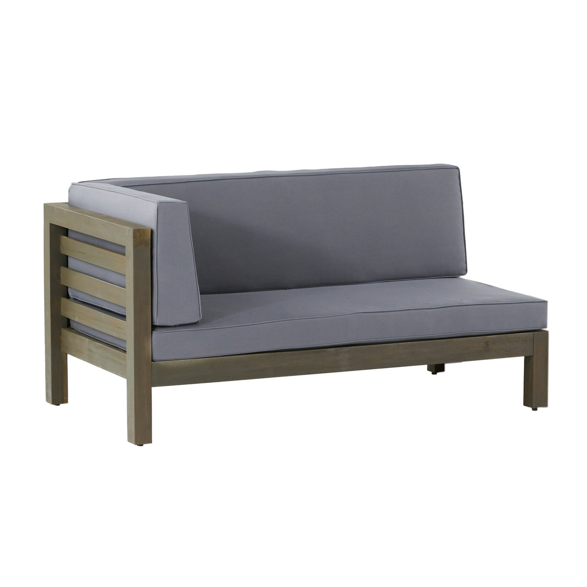 Oana Corner Bench - Dark Acacia Wood
