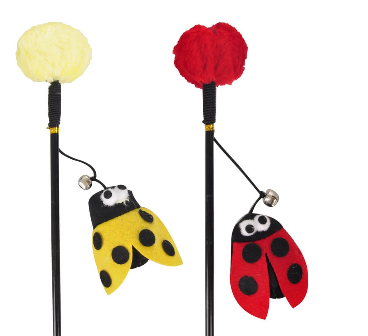 Karlie Ladybug Cat Teaser Wand for Interactive Play