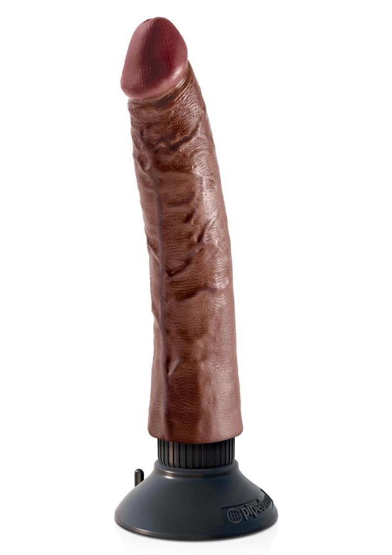 King Cock Vibrating Dildo with Suction Base RealDeal Lifelike Skin