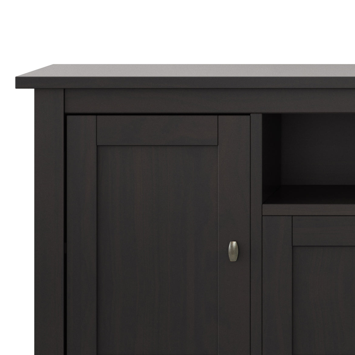 Warm Shaker 72 Inch Wide Solid Wood TV Stand in Hickory