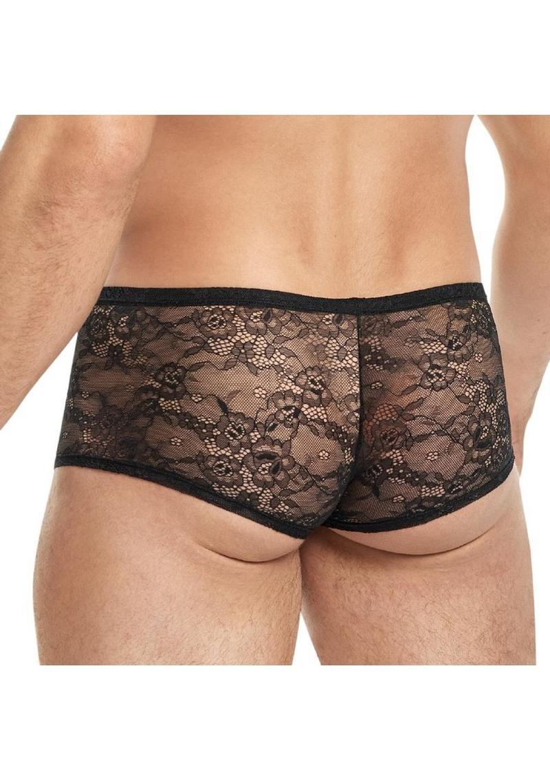 Lace King Low Rise Lace Trunks for Men Sheer Breathable Men’s Underwear