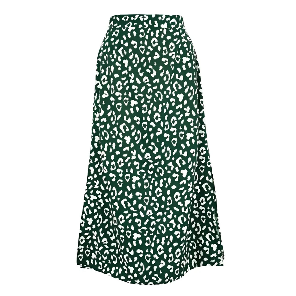 Leopard Pattern Midi Skirts