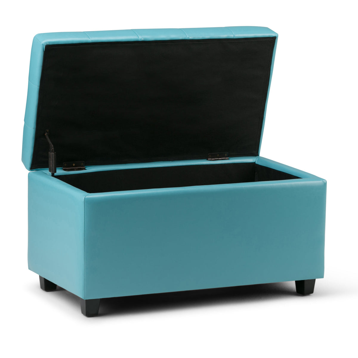 Cosmopolitan 34 Inch Wide Storage Ottoman in Soft