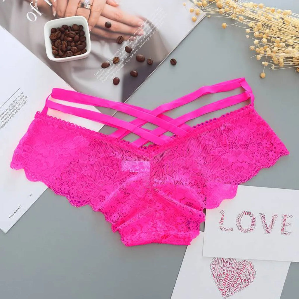 Low-Rise Panties With Cross Straps
