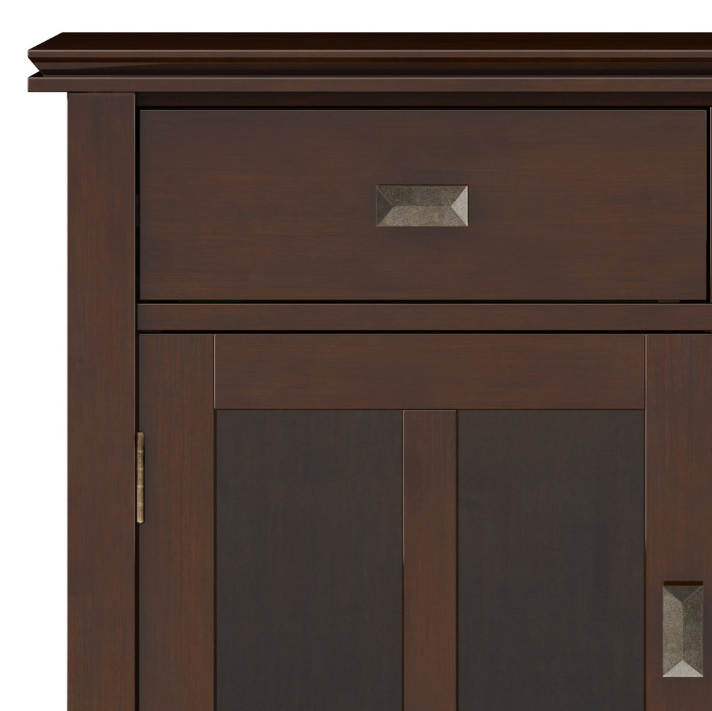 Artisan 36 Inch Wide Solid Wood Entryway Storage Cabinet in Russet